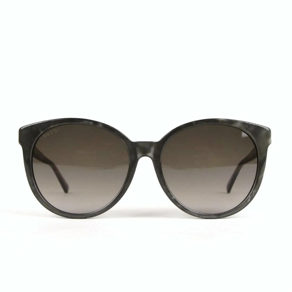 NEW GUCCI Pearl Silver Acetate Round sunglasses